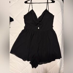Windsor Black Spaghetti Strap Romper